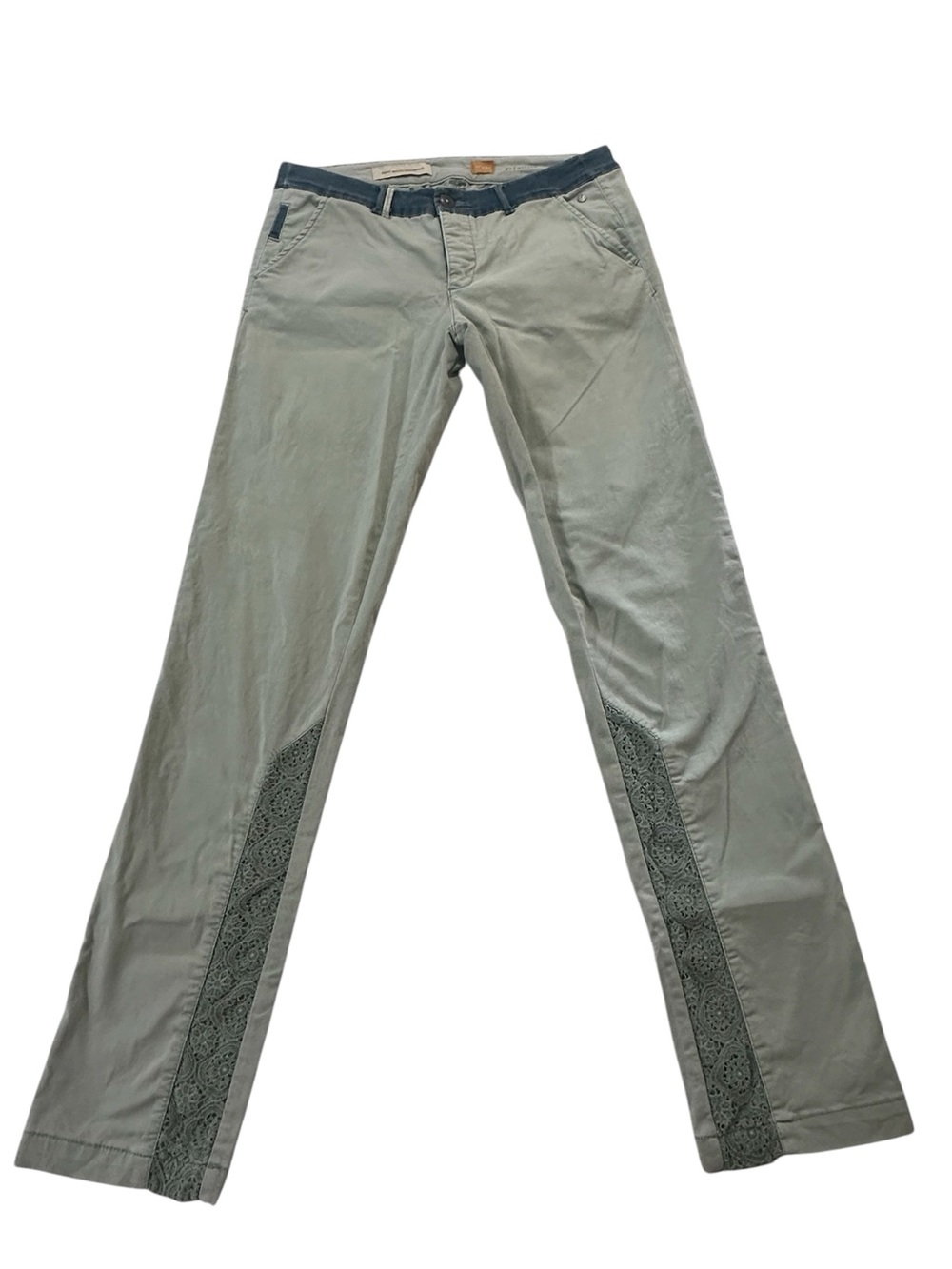 Anthropologie Pilcro Hyphen Lace Chino Pants Mint Green Size 29T Tall